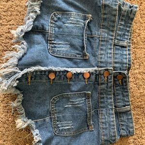 Blue jean skort